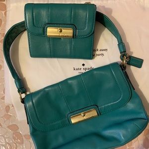 Coach Aegean Teal Kristen purse